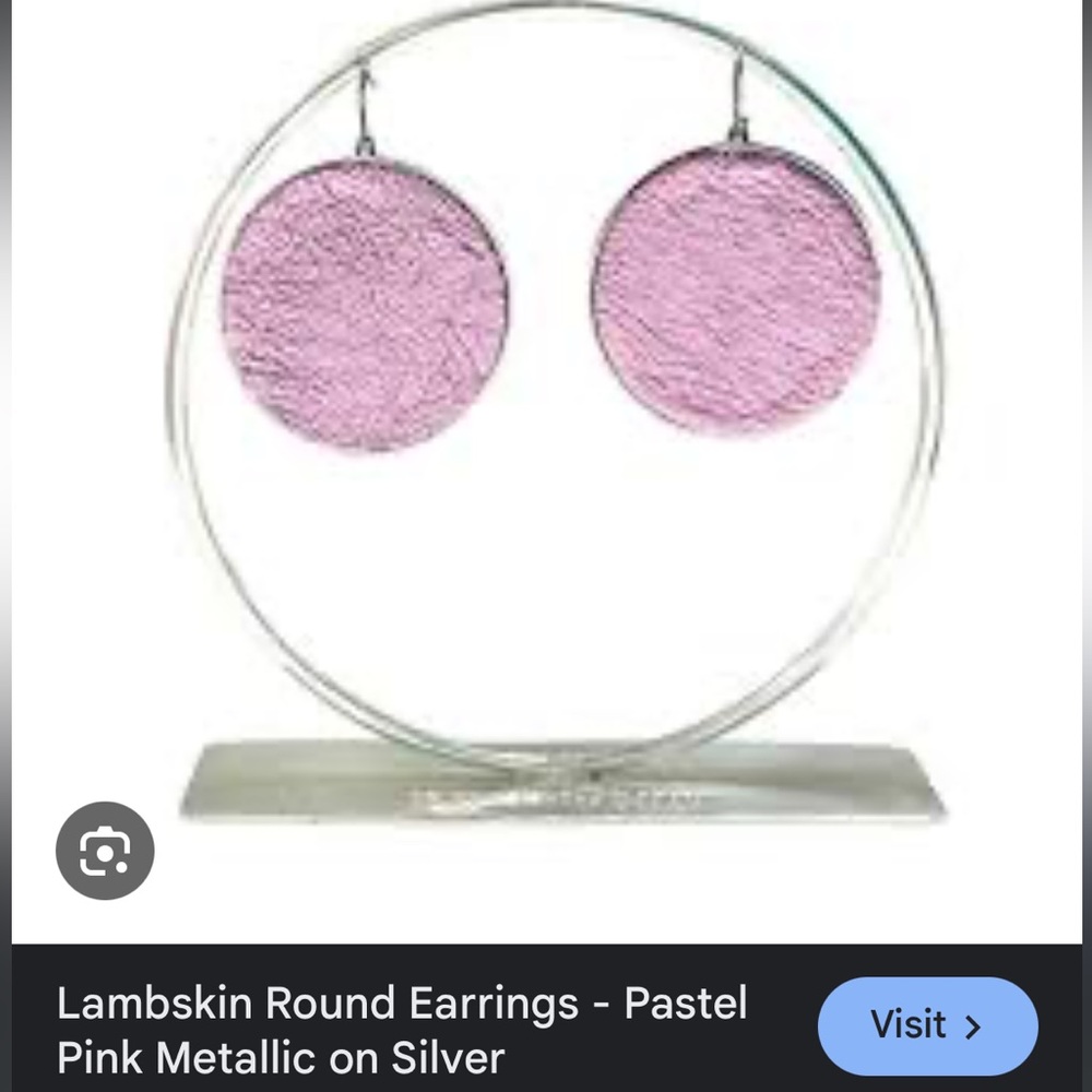 Rustic Cuff Pink Lambskin Earrings- Never Worn